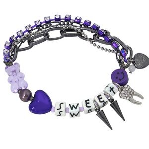 Betsey Johnson Faux Stone Sweet Tooth Stretch Bracelet